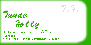 tunde holly business card